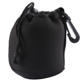 Neoprene SLR Camera Lens Carrying Bag Pouch Bag with Carabiner, Size: 8x10cm